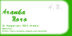aranka moro business card