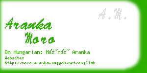 aranka moro business card